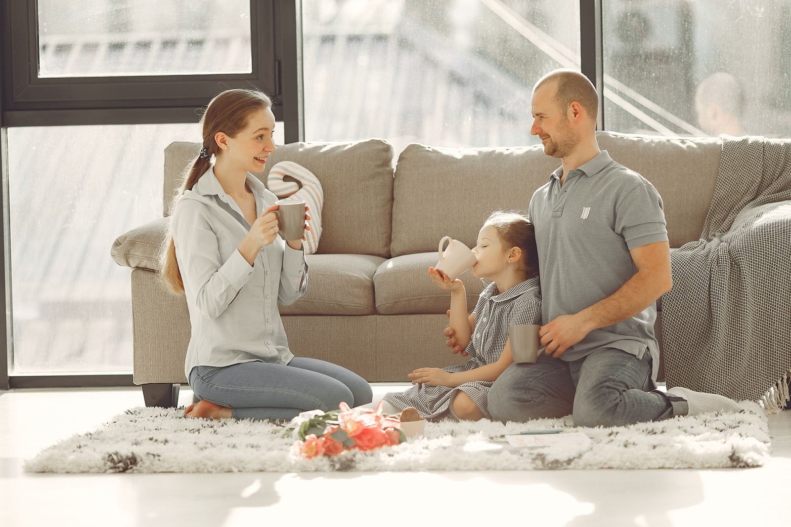 A Santa Clarita family enjoying cleaner indoor air